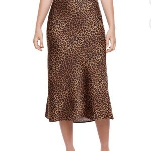 Express Leopard Print Midi Skirt sz XS - NWT